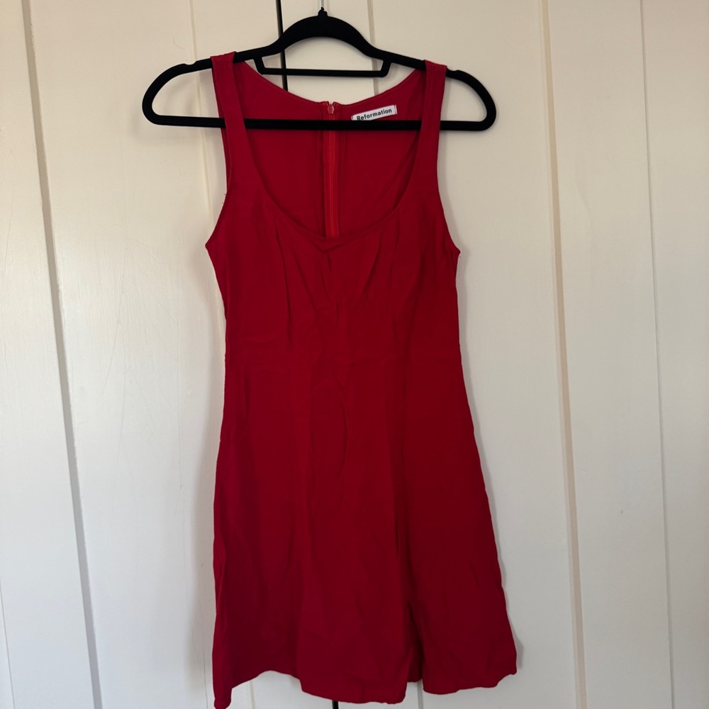 Reformation Red Sundress Sleeveless Mini for Night Out